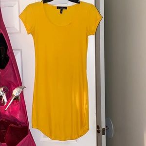 Stretchy, fitted, T-shirt dress.